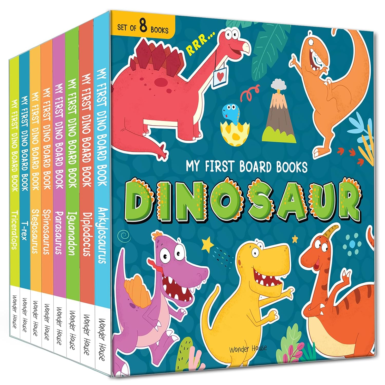 My First Board Books Dinosaur Box Set (8 Books Boxed Set)