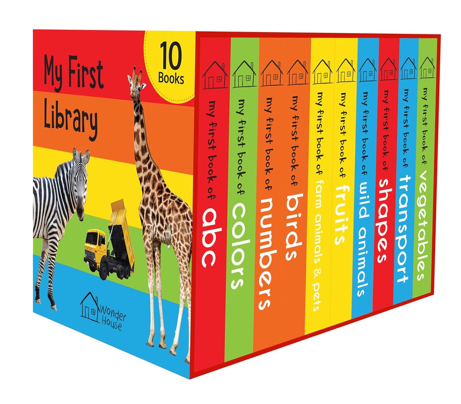 My First Library: Boxset of 10 Board Books for Kids (Pack-1) - Wonder House Books