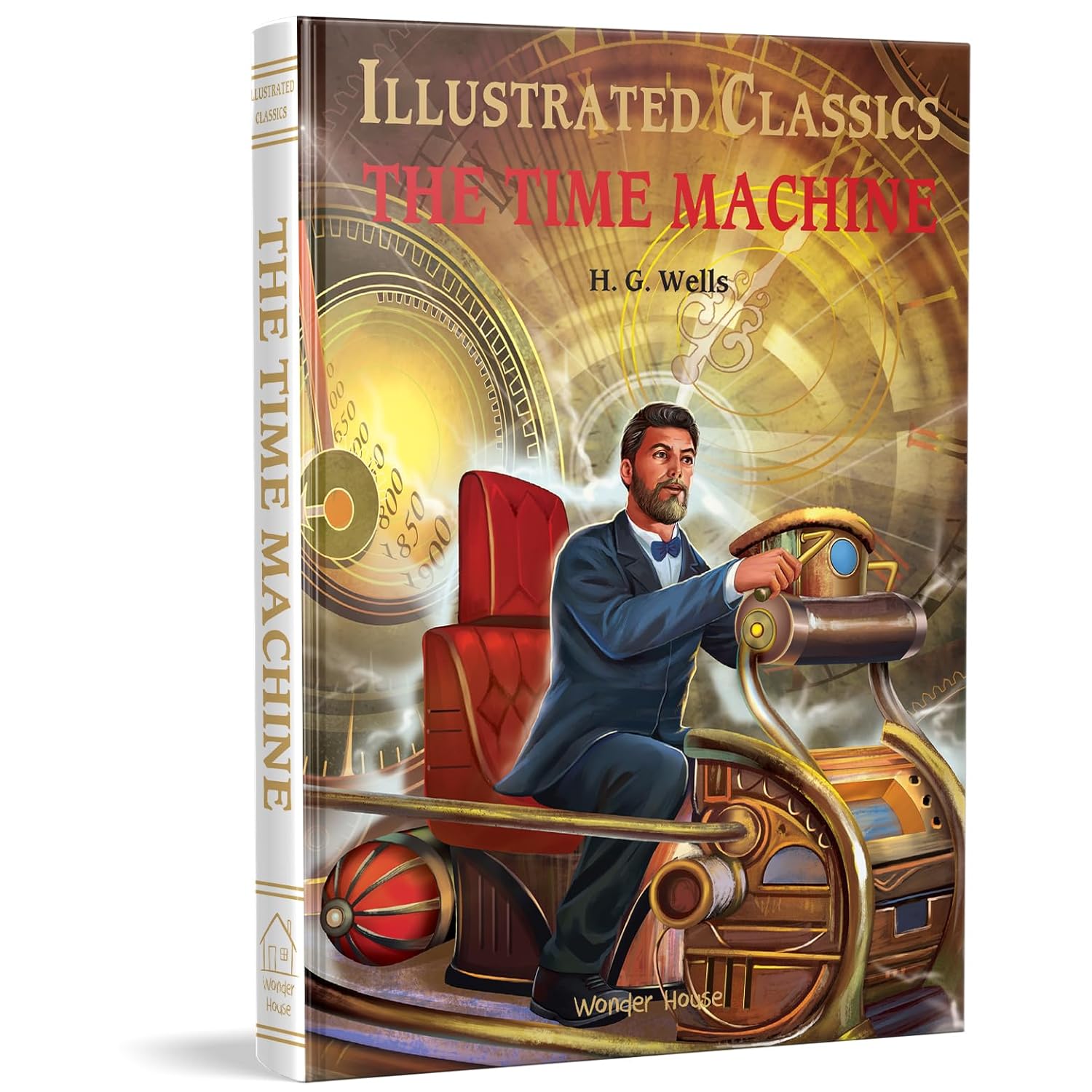 The Time Machine: Illustrated Abridged Children Classic English Novel With Review Questions(Hardback)  - H. G. Wells